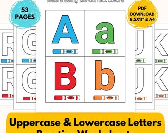Alphabet Tracing Worksheets Uppercase | Printable Handwriting Practice Preschool & Kindergarten | Learn to Write ABCs | Homeschool PDF