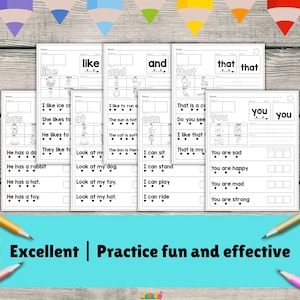 science of reading, heart words, orthographic mapping, sight word worksheet, phonics printable, kindergarten reading, high frequency words, word mapping, decodable words, reading intervention, structured literacy, 1st grade worksheet, sor resources