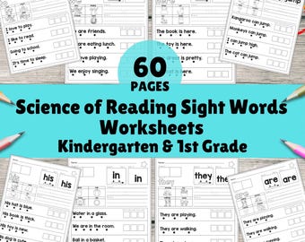 Science of Reading Sight Words | Heart Words Worksheets | Orthographic Mapping | Phonics Printable | Kindergarten & 1st Grade High Frequency