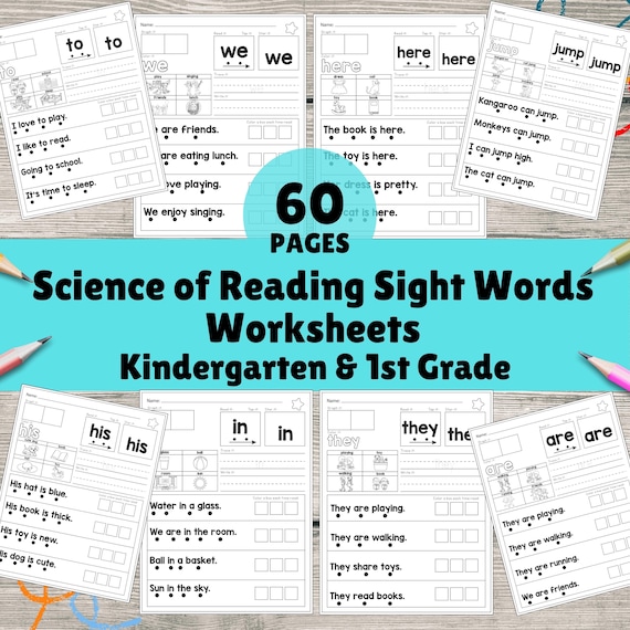 Science of Reading Sight Words | Heart Words Worksheets | Orthographic Mapping | Phonics Printable | Kindergarten & 1st Grade High Frequency