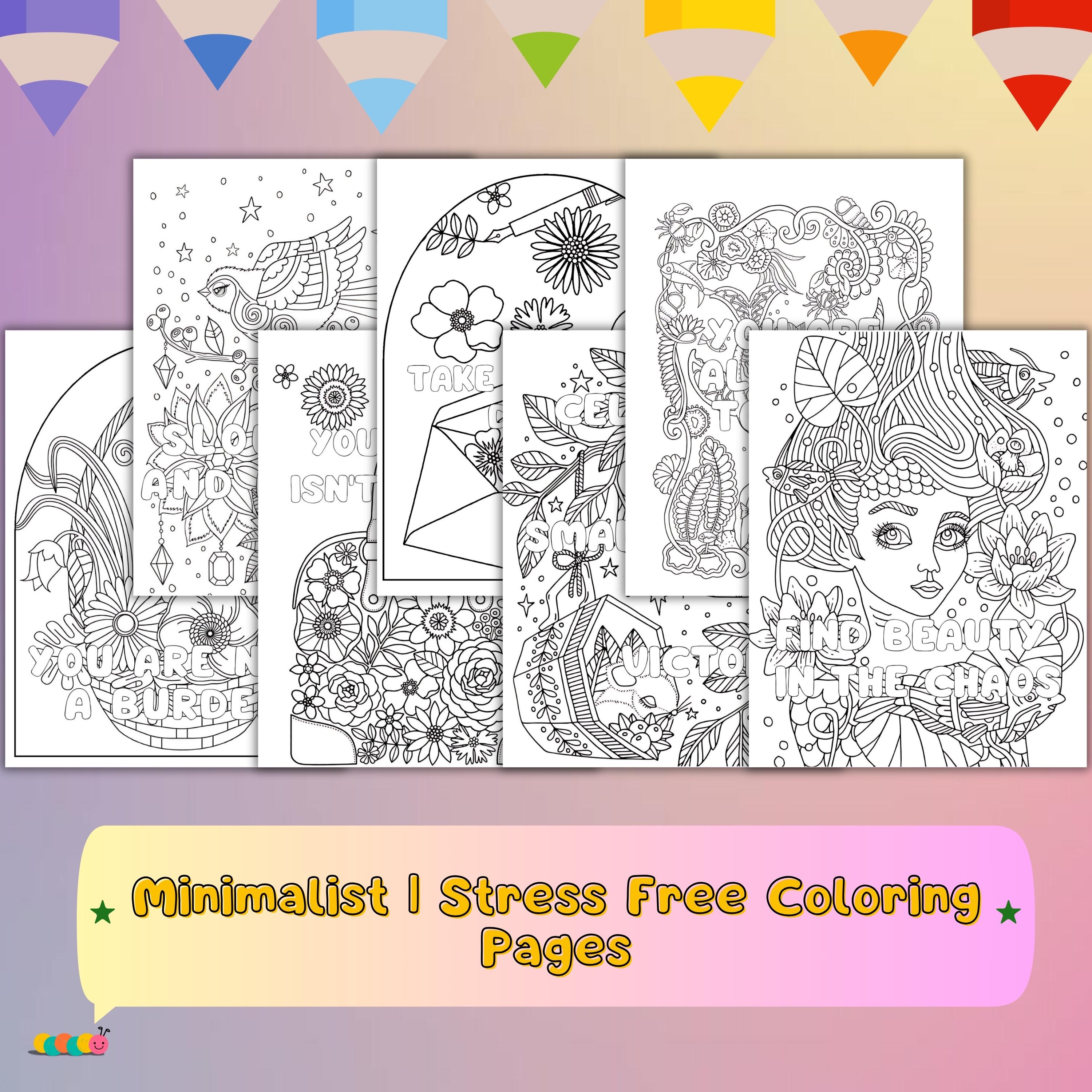 Anxiety Relief Coloring Pages | Therapy Tools for Adults & Teens ...