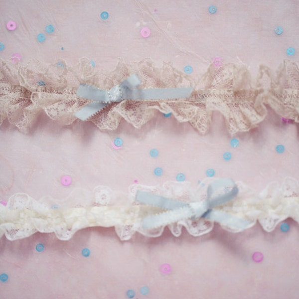 Toss Garter, something blue, lace garter, garter belt, Pair with Lo Boheme garter