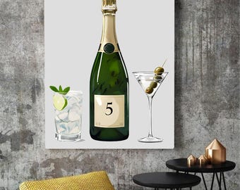 Art Mural Pâtes, Pizza Et Vin - Poster Cuisine - Décoration Intérieure