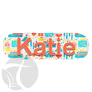 Watercolor BIRTHDAY Feeding Tube Pump Sticker for Moog Infinity Pump - Choose from 6 Designs