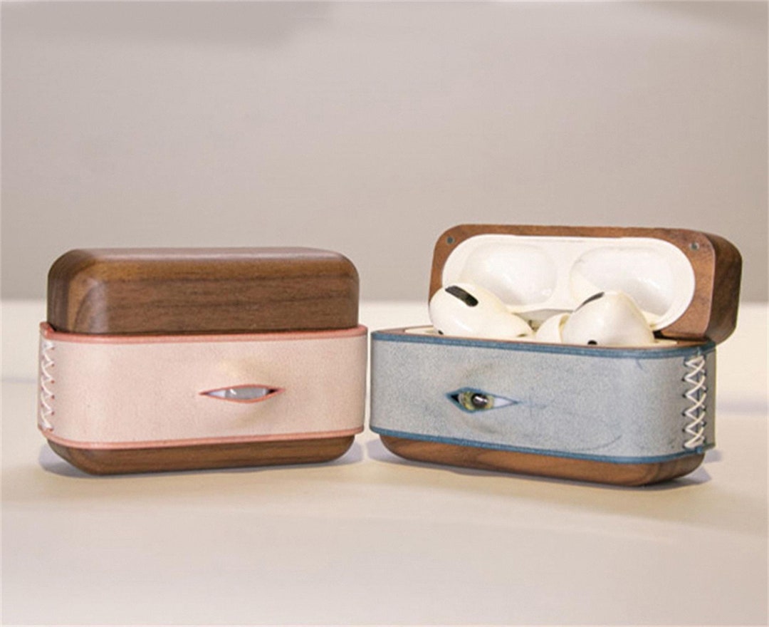 Custom Leather Airpods Case: Handmade Evil Eye Design - Etsy