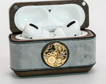 Custom Mechanical Airpods Case: Handmade Leather Airpod 1, 2, 3 & Pro