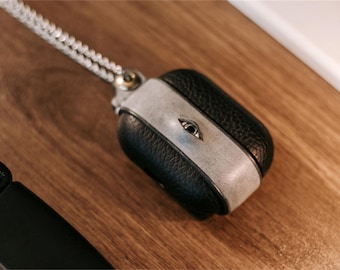 Personalized Leather Airpods Pro Case: Handmade Custom Name Gift