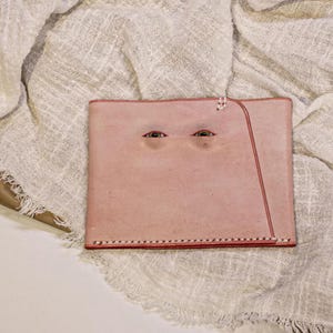Carteira de couro genuíno personalizada, carteira de couro para cartão, mini bolsa, carteira, carteira para pai, presente de dia dos namorados, presente de aniversário para ele/ela