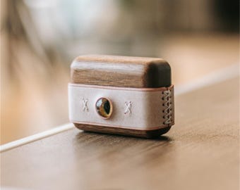 Holz & Leder Kopfhörertasche: Sony WF-1000xm5/xm4/linkbuds S