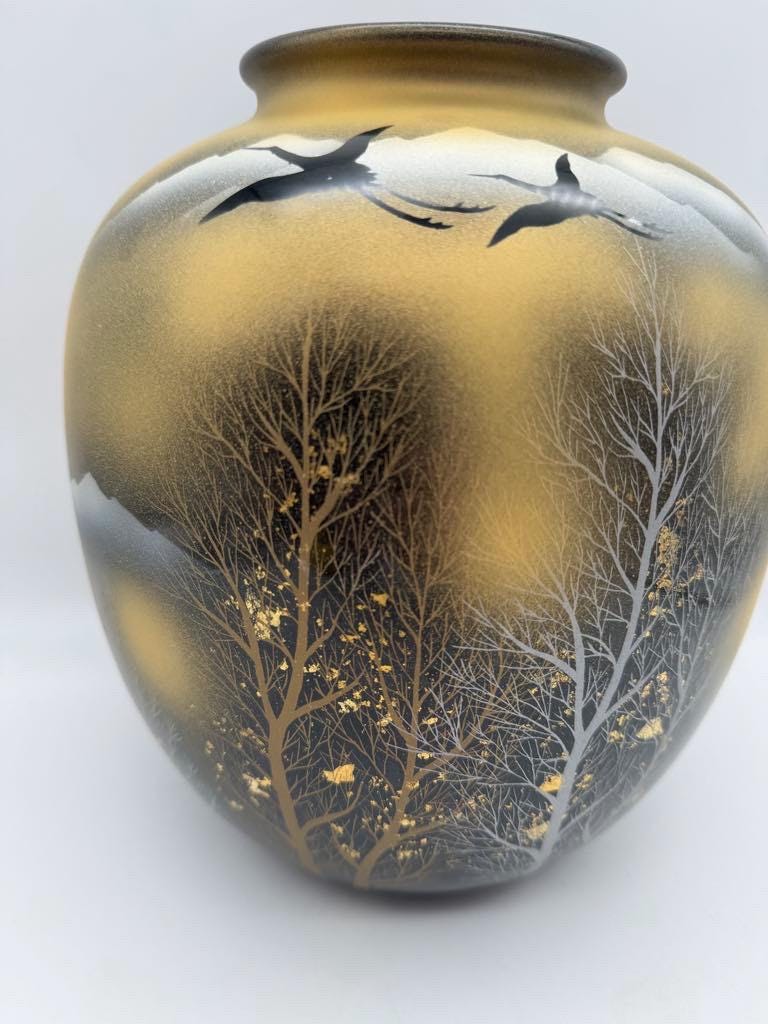 九谷焼　金雲木立10号花瓶 九谷焼 金雲木立10号花瓶 九谷焼 金雲木立10号花瓶 【公式通販】