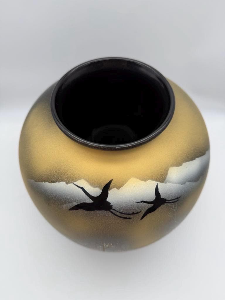 10インチ九谷焼 金雲立木花瓶 - Etsy 日本