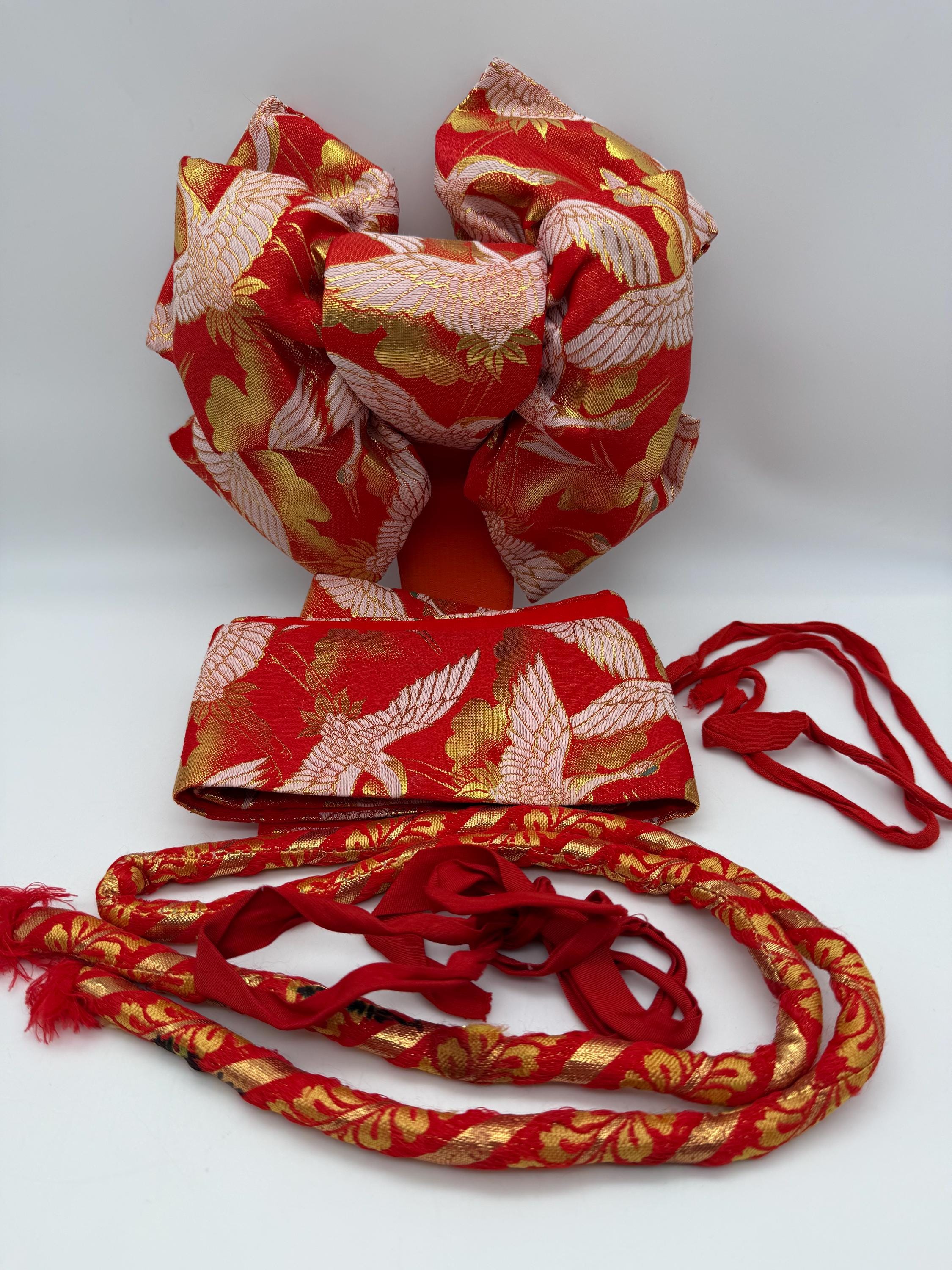 Authentic Japanese Pre-Tied Obi Set