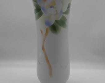 Jarrón de flores Fukagawa auténtico de 11 pulgadas