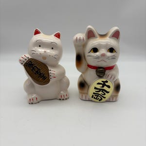 Set of Japanese Ceramic Lucky Cats