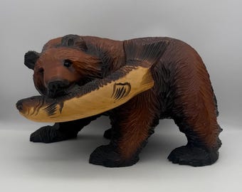 大きな熊の木彫り 北海道 日本 クマの彫刻 1972年 木彫り工芸 - Etsy 日本