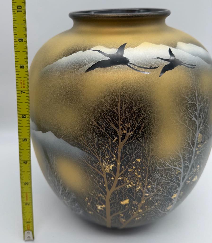 10インチ九谷焼 金雲立木花瓶 - Etsy 日本