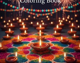 Diwali Coloring Book, Festival of Lights Activity (Printable PDF)