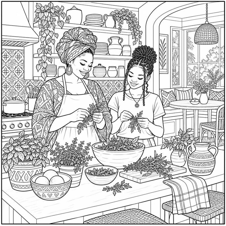 Afrohemian Dream Homes Coloring