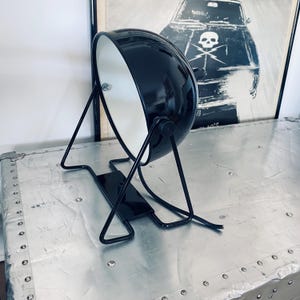 Vintage Più Luce Black Space Age Wall Sconce – Italian Mid-Century Modern Lighting