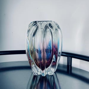 Sanyu Glass (Japan) from their Narumi &#39;Fantasy&#39; range - Art Glass Vase, Mid-Century Design