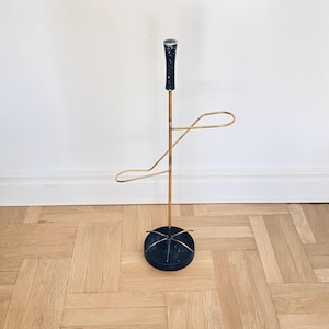 Vintage Mid-Century Modern Brass Umbrella Stand