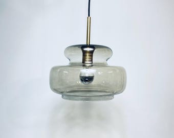 Vintage smoked glass pendant light for kitchen dining living room decor