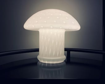 Murano Hand Blown Glass Mushroom Lamp for Artistic Italian Home Decor Collectors Bullicante Vetri Design