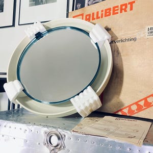 Vintage Allibert Light-Up Mirror with Original Box – 1970s French Design
