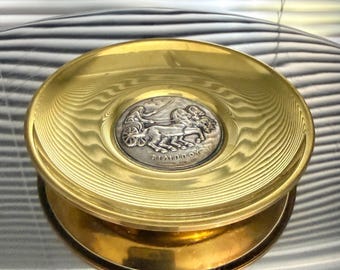 Vintage Ilias Lalaounis Hallmarked Big Size Brass Bowl Dish With