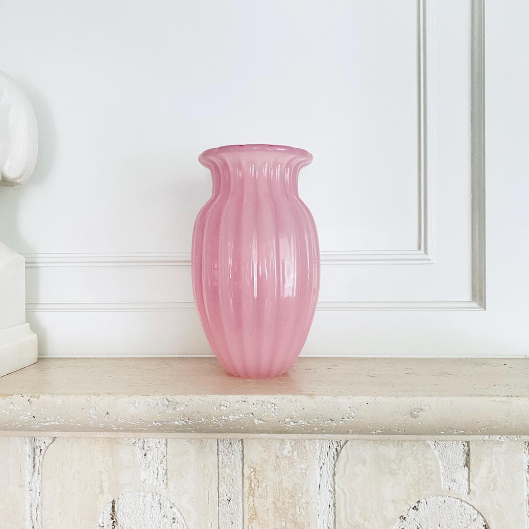 ヴィンテージ ピンク ムラーノ ガラス花瓶、Formia Vetri Di Murano ヴィンテージ ピンク ムラーノ ガラス花瓶、Formia Vetri Di Murano