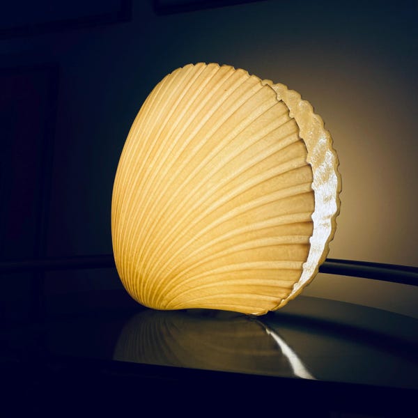 Jakobsmuschel Lampe von Michèle Mahé und Andre Cazenave Frankreich 1970er Jahre