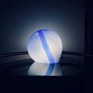 Rare Vintage Blue Murano Glass Lamp for Modern Luxury Statement Lighting