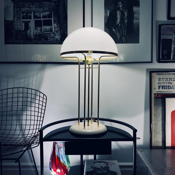 Vintage Reggiani Tischlampe aus Messing von Goffredo Reggiani, Italien 1970er Jahre