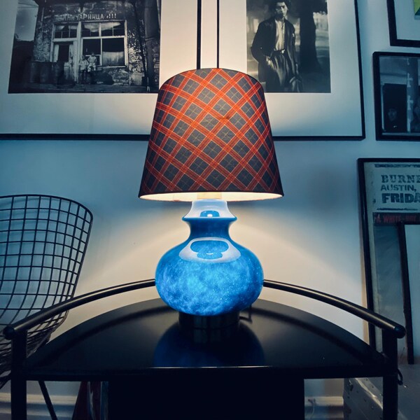 Verkauft, Reserviert für F. Seltene 60s/70s Glas & Messing Galaxy Murano Tischlampe.