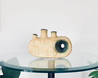 Vintage Nikos Dazelidis Sculptural Studio Ceramic Art Vase, Greece