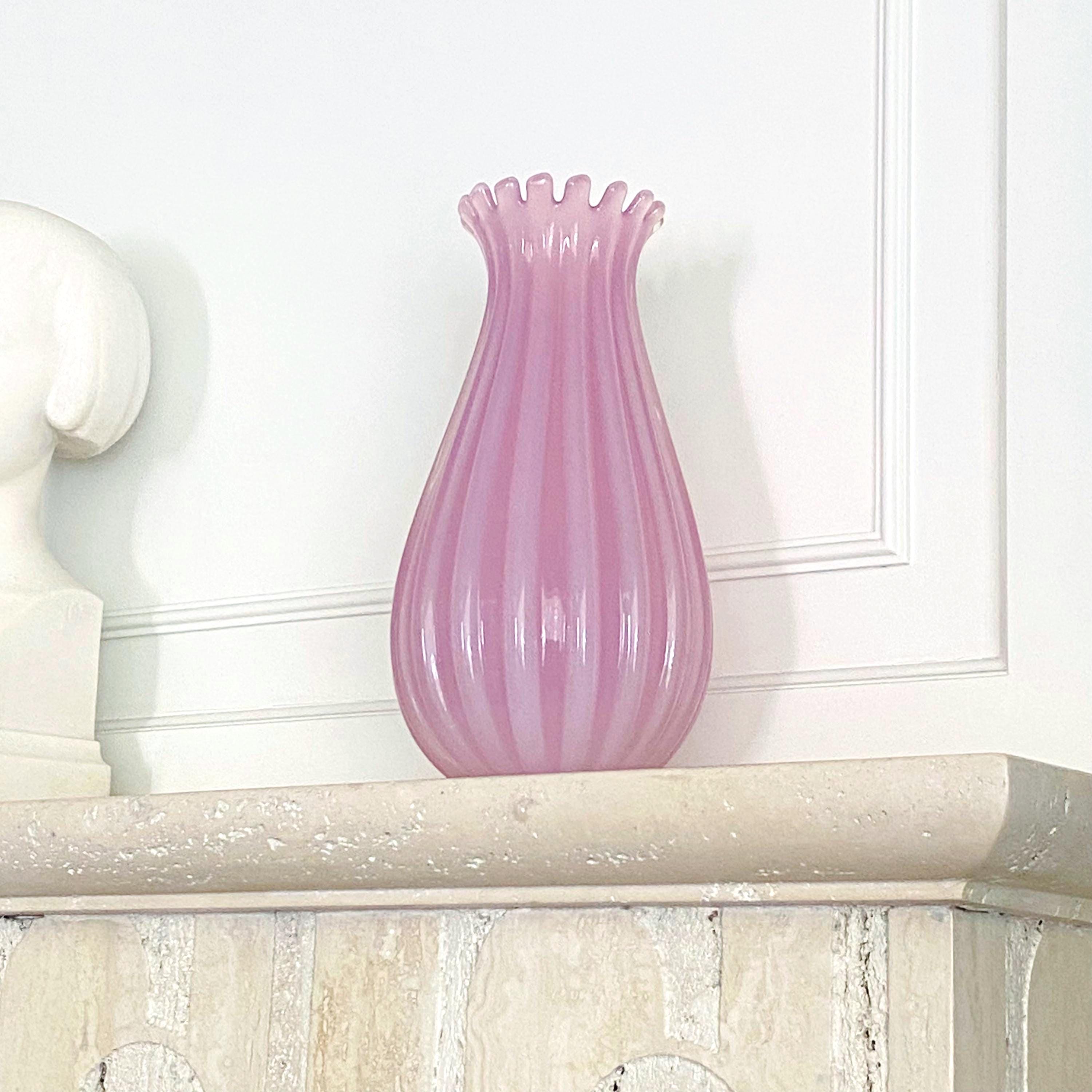Pink Murano Vase - Etsy