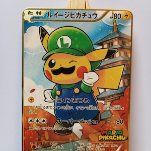 Tarjeta de Pokémon de Mario Pikachu - Tarjeta de metal