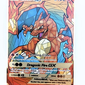 Charizard Gx - Dragonic Fire Gx - Pokemon Metal card