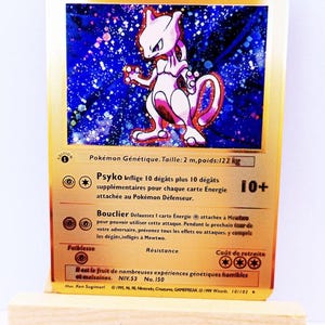 Carte pokÉmon métallique Mewtwo version française 1996