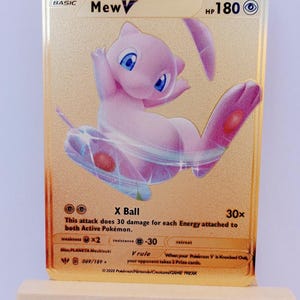 Mew V - Carta Pokemon - Carta di metallo