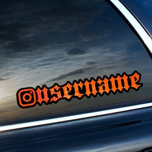 Holo Orange Social Media Waterproof Sticker | Instagram | X | Twitch | TikTok | OnlyFans