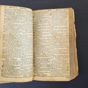 RARE 1751 German Holy Bible - Leather Bound - Antique Book image 3