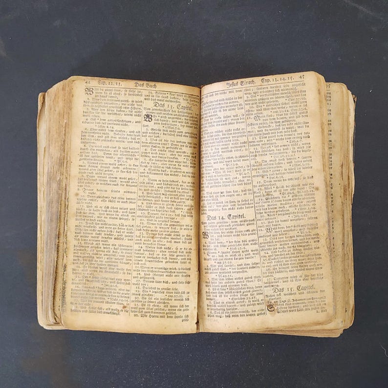 RARE 1751 German Holy Bible - Leather Bound - Antique Book image 4