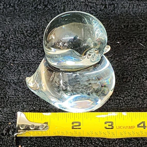 FM Konstglas Ronneby Swedish Art Glass Bird Chick Duck Paperweight