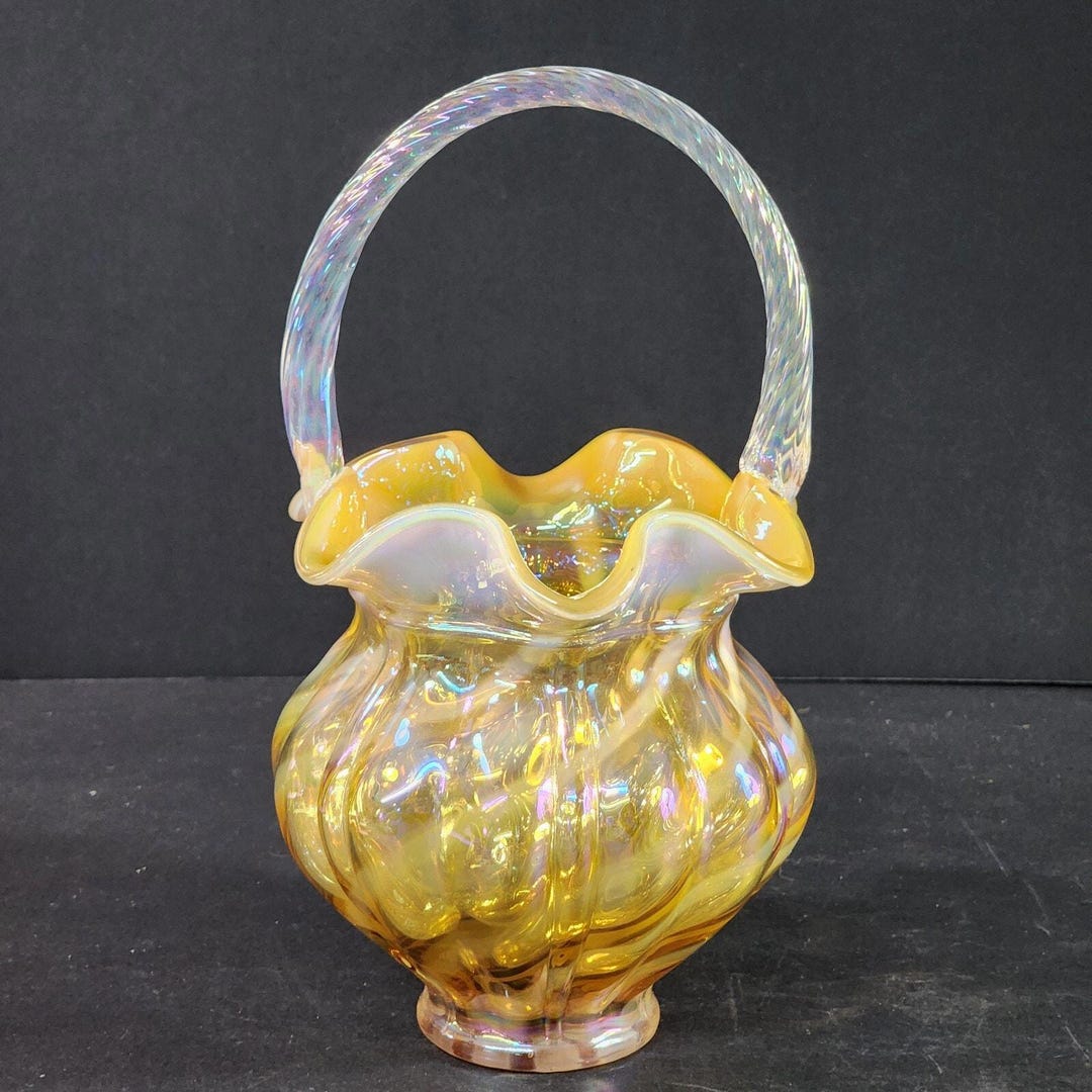 ★fenton　シュガーポット＆クリーマー　カクタスシリーズ　カーニバルガラス Rare antique vase made by Fenton Bros. | News, Sports, Jobs