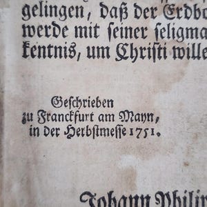RARE 1751 German Holy Bible - Leather Bound - Antique Book image 6