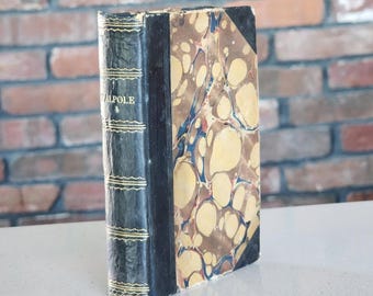 1818 Horace Walpole 'Reminiscences' Antique Leather Book - Great Condition