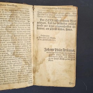 RARE 1751 German Holy Bible - Leather Bound - Antique Book image 5