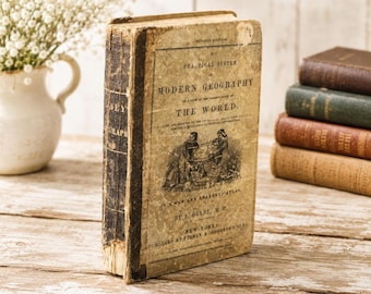 Libro de texto de 1852: Un sistema práctico de geografía moderna - J. Olney