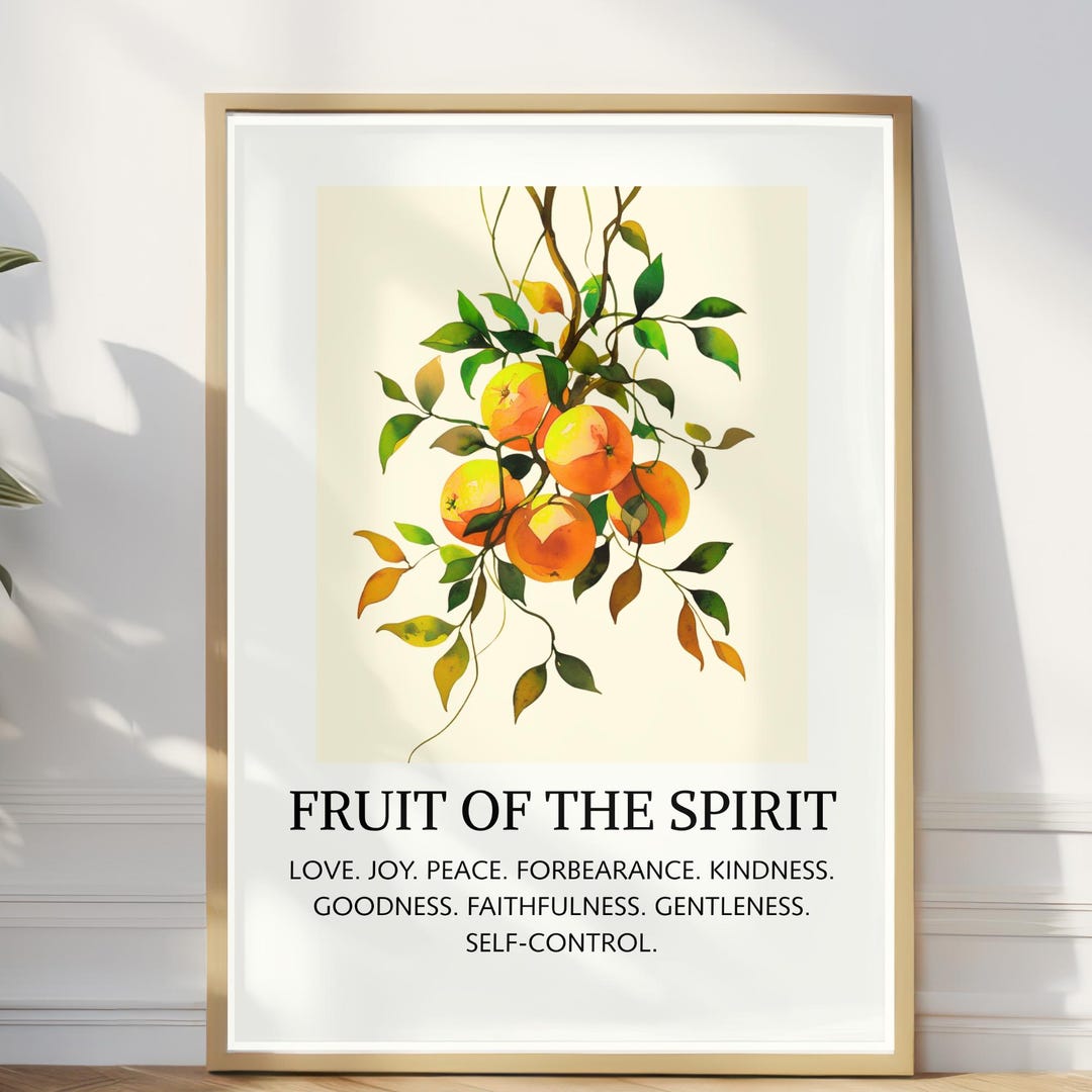 Fruit of the Spirit Wall Art, Bible Verse Decor, Bible Wall Art, Modern ...